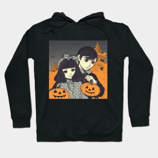 Halloween Couple with Pumpkin Hoodie